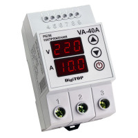 Реле напряжения с контролем тока VA-40A DIN-рейка DigiTOP 
